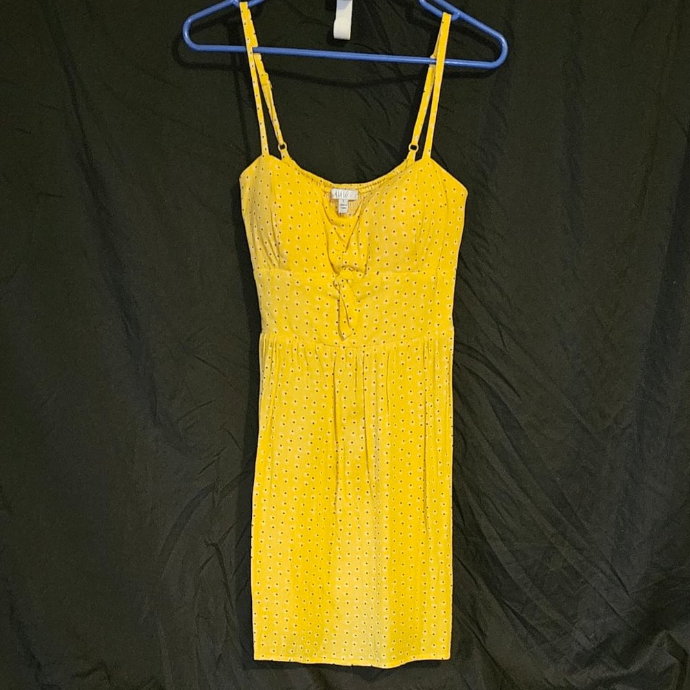 Yellow Polka Dot Large Maxi Dress